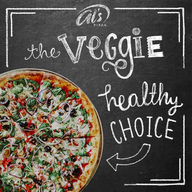 Als_Chalkboard-Veggie Mockup of an A-Frame Poster designed for Ruby Tuesday's Valentines Day 2022 promotion with unique hand-lettered title and photo illustration.